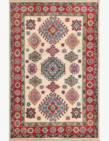 4' x 6' Hand Knotted Kazak Rug