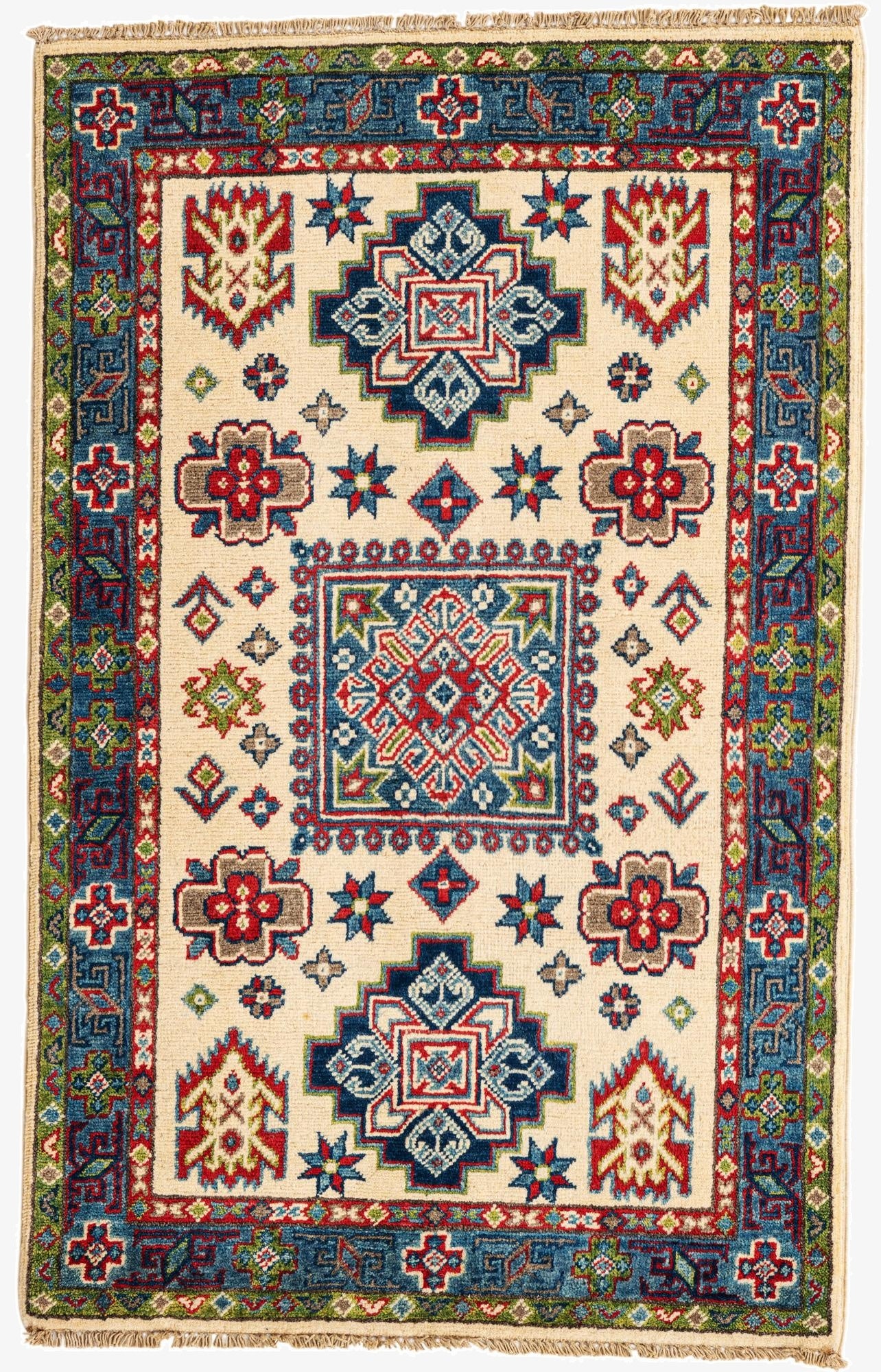 2' 8 x 4' 2  Hand Knotted Kazak Rug