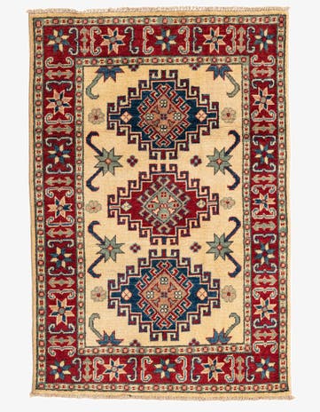 2' 10 x 4' 2 Hand Knotted Kazak Rug
