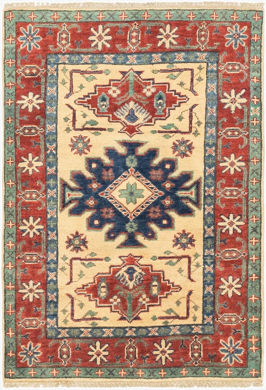2' 7 x 3' 9  Hand Knotted Kazak Rug