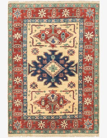 2' 7 x 3' 9 Hand Knotted Kazak Rug