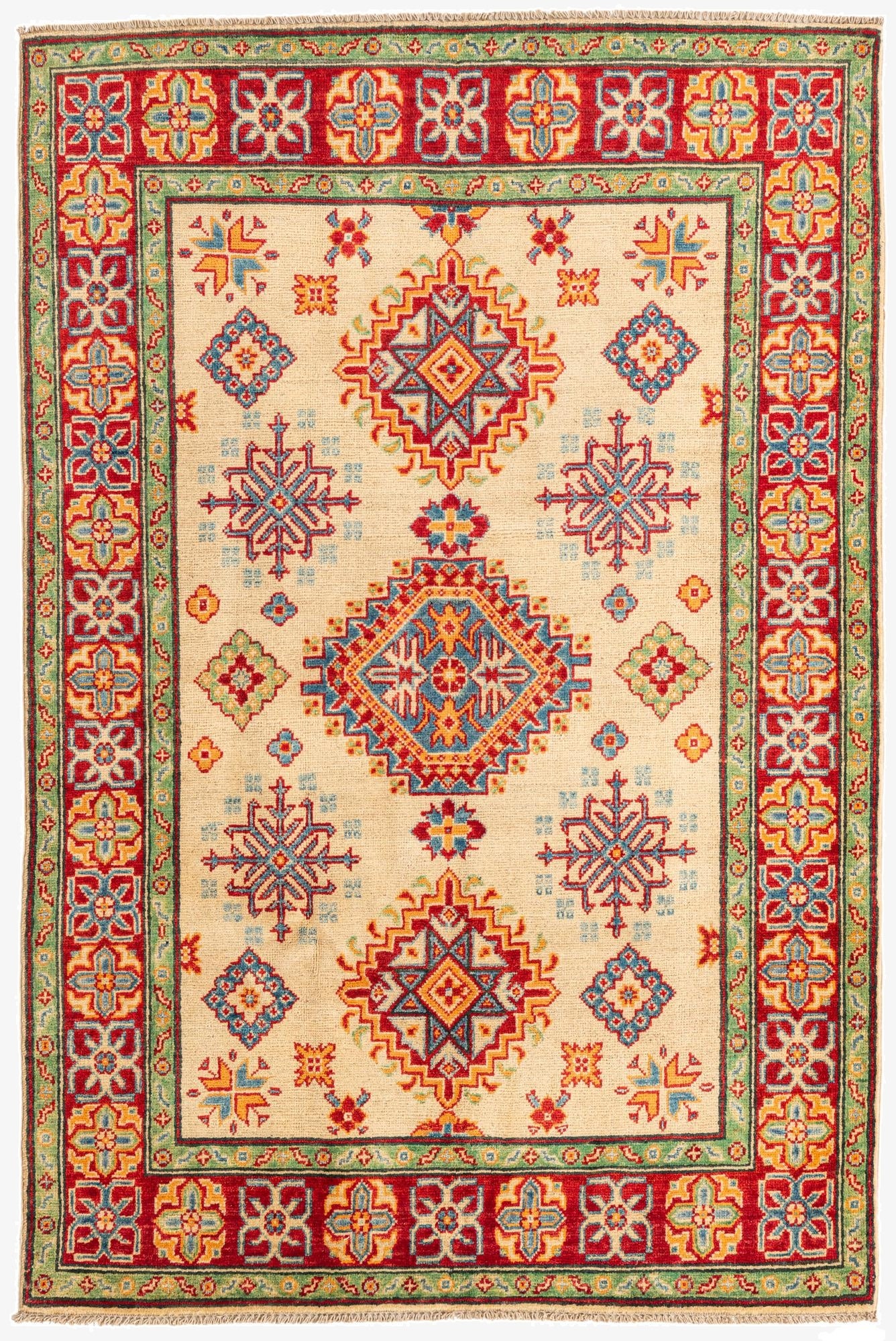 4' x 6'  Hand Knotted Kazak Rug