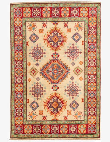 4' x 6' Hand Knotted Kazak Rug
