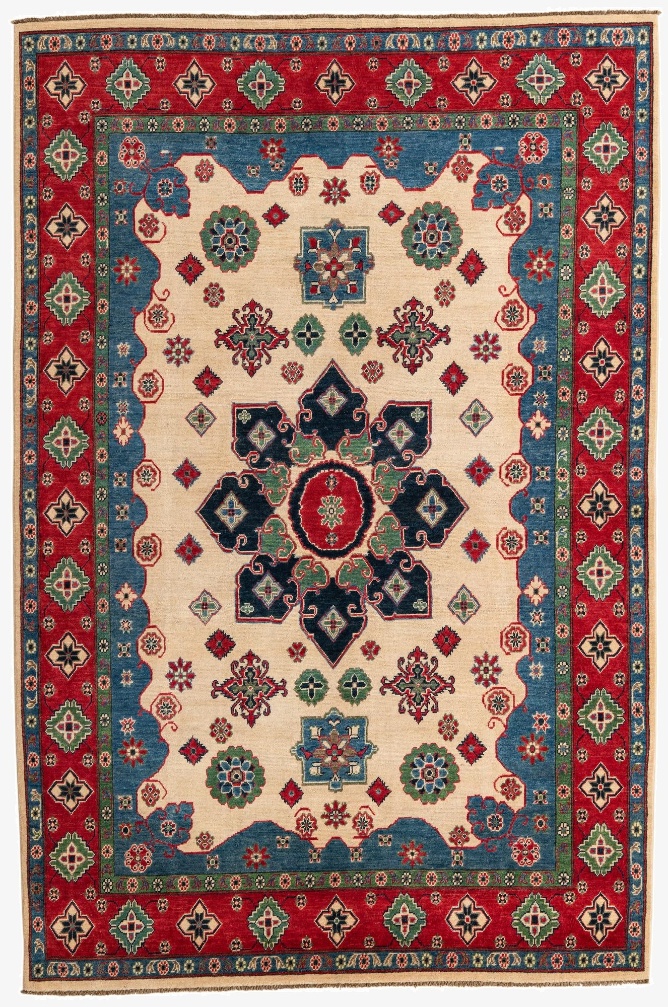 6' 9 x 10'  Hand Knotted Kazak Rug