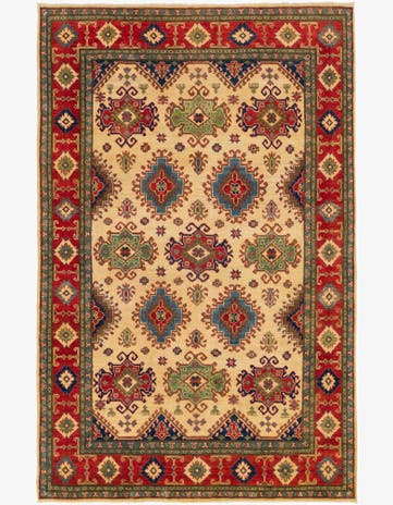 5' 10 x 9' 2 Hand Knotted Kazak Rug