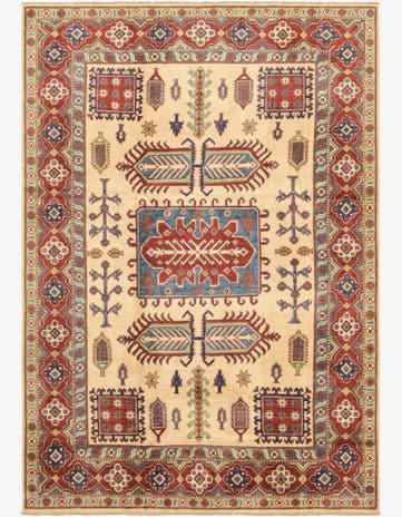 6' 3 x 8' 10 Hand Knotted Kazak Rug