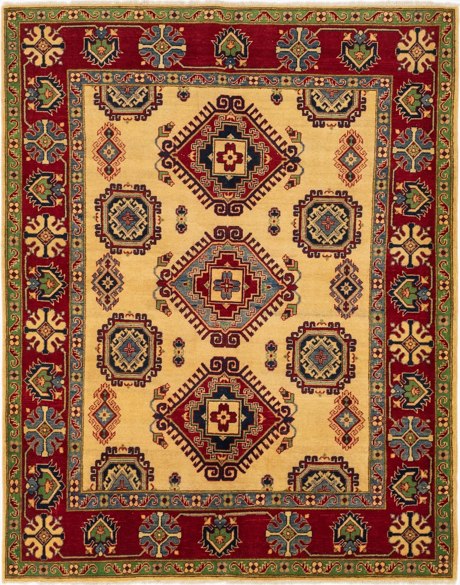 6' x 7' 9  Hand Knotted Kazak Rug