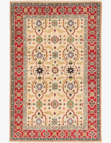 4' x 6' Hand Knotted Kazak Rug