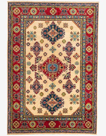 5' 8 x 8' 1 Hand Knotted Kazak Rug