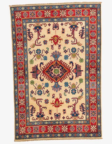 4' x 6' Hand Knotted Kazak Rug