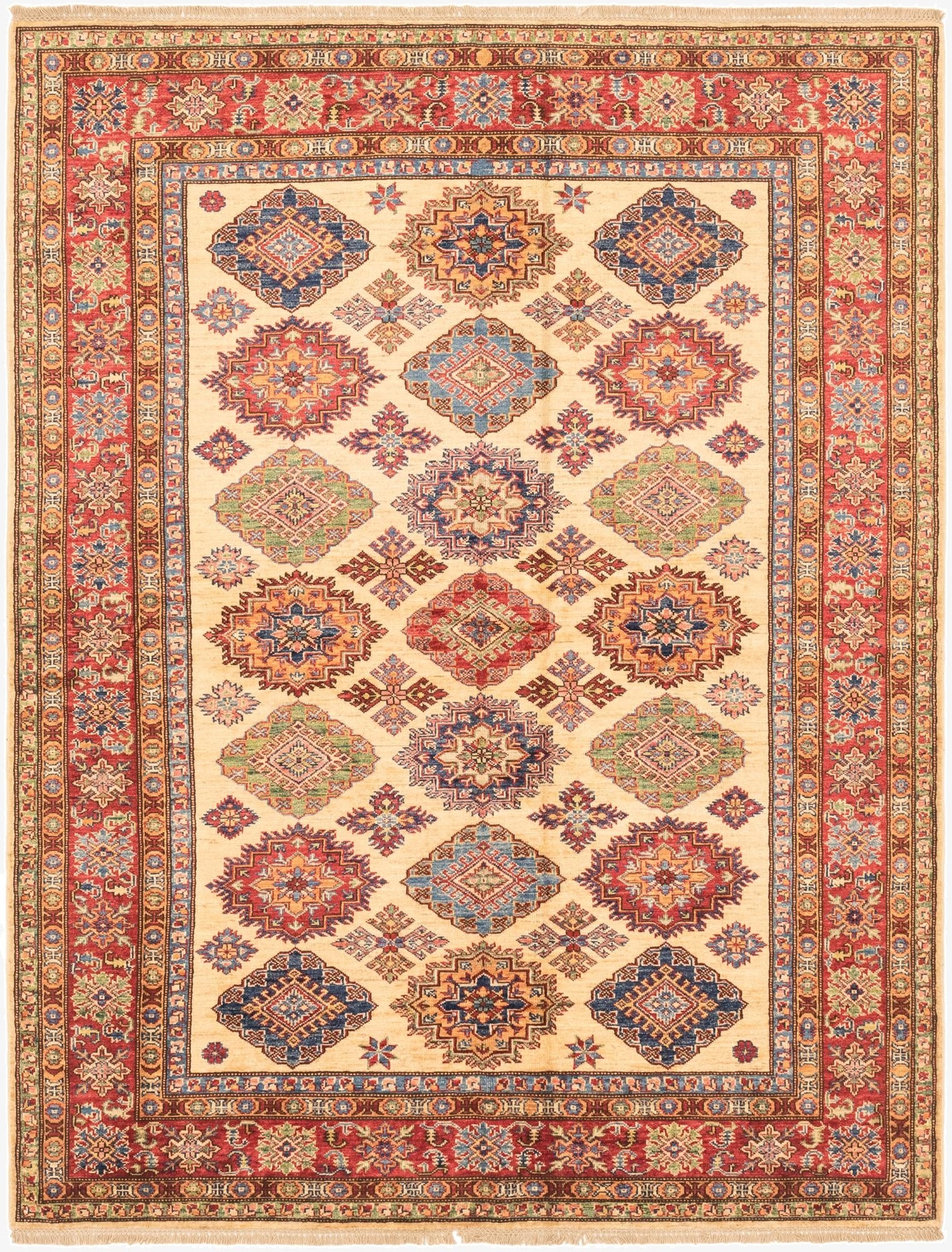 6' x 7' 11  Hand Knotted Kazak Oriental Rug