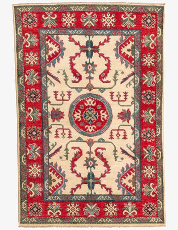 3' 10 x 5' 9 Hand Knotted Kazak Rug