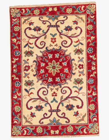 2' 8 x 4' Hand Knotted Kazak Rug