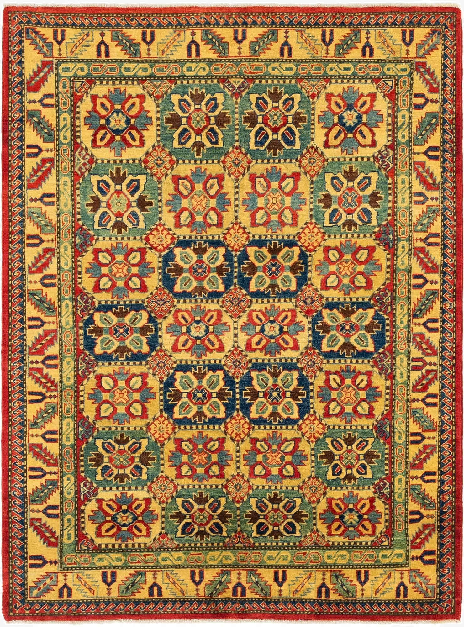 5' x 6' 9  Hand Knotted Kazak Rug