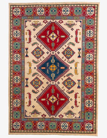 6' 6 x 9' 5 Hand Knotted Kazak Rug
