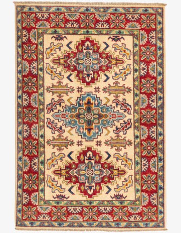 3' 3 x 4' 10 Hand Knotted Kazak Rug