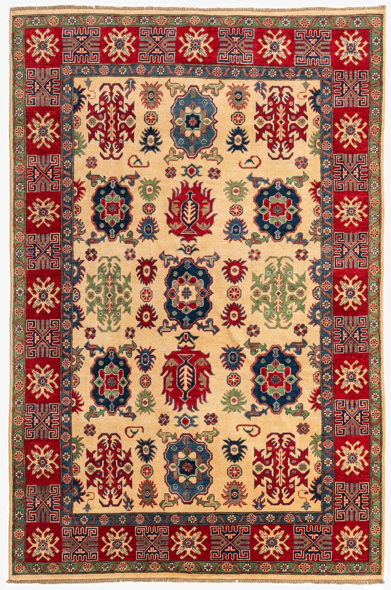 6' x 9'  Hand Knotted Kazak Rug