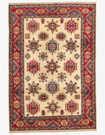 4' 2 x 6' 2 Hand Knotted Kazak Rug