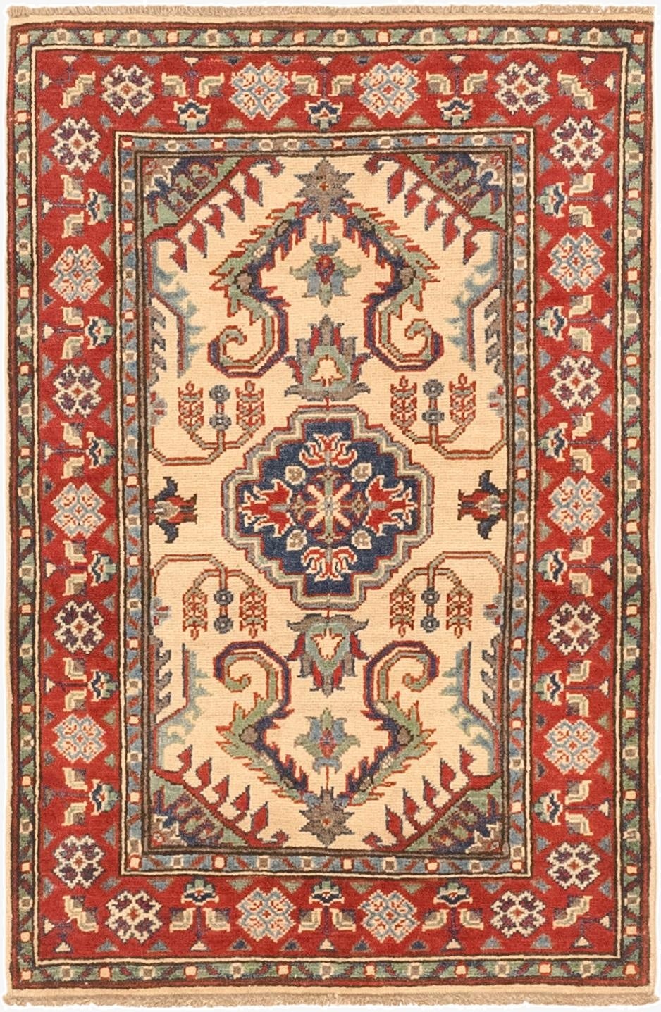 2' 7 x 4' 1  Hand Knotted Kazak Rug