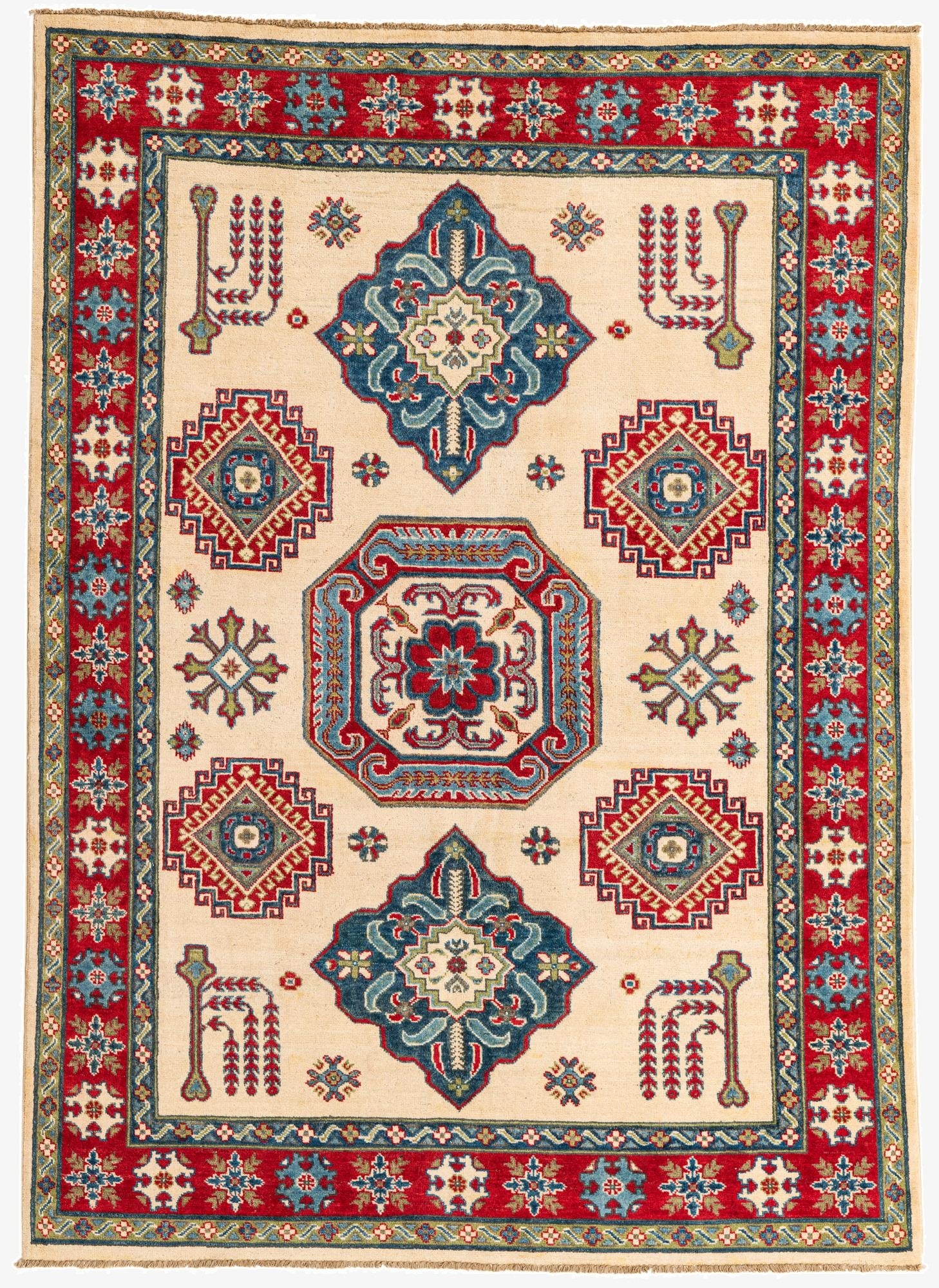 5' 6 x 7' 7  Hand Knotted Kazak Rug