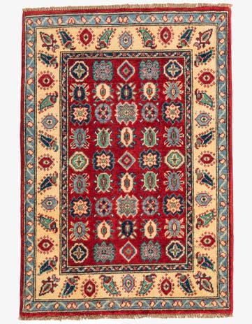 2' 9 x 4' Hand Knotted Kazak Rug
