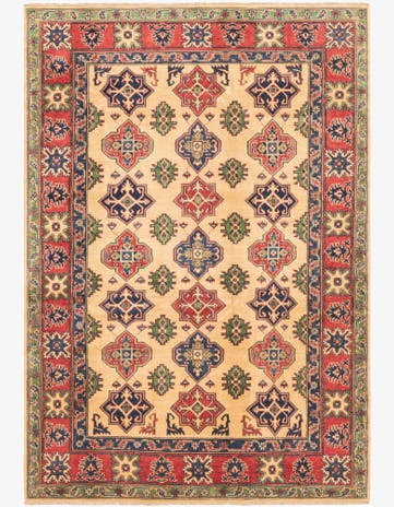6' 7 x 9' 6 Hand Knotted Kazak Rug