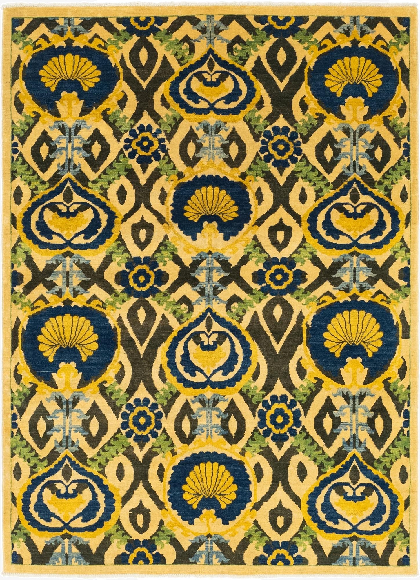 4' 10 x 6' 9  Hand Knotted Kazak Rug