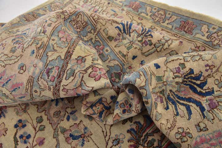 8' 3 x 11' 10 Hand Knotted Kerman Persian Wool Rug