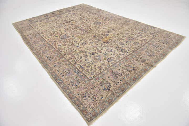 8' 3 x 11' 10 Hand Knotted Kerman Persian Wool Rug