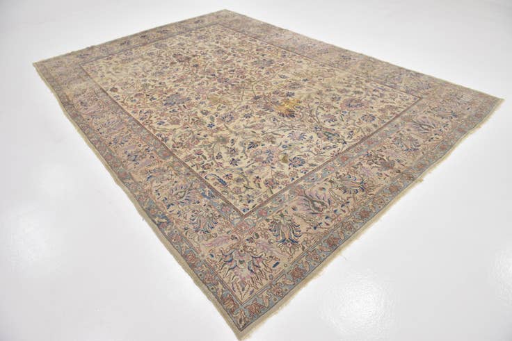 Detail image of 8' 3 x 11' 10 Hand Knotted Kerman Persian Wool Rug