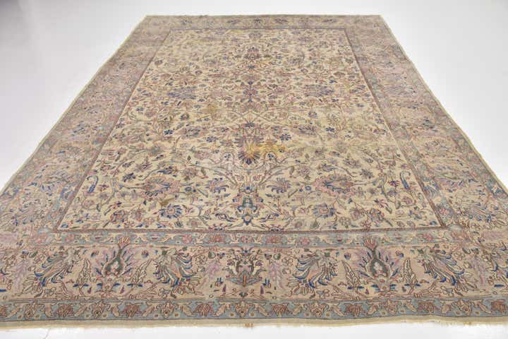 8' 3 x 11' 10 Hand Knotted Kerman Persian Wool Rug