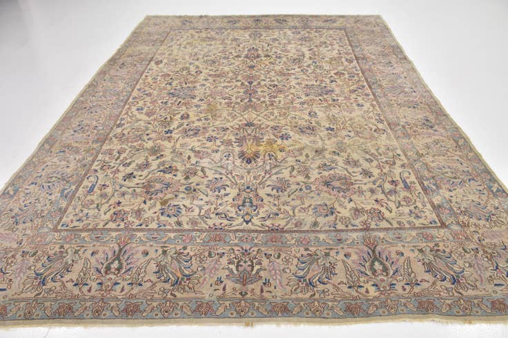 Detail image of 8' 3 x 11' 10 Hand Knotted Kerman Persian Wool Rug