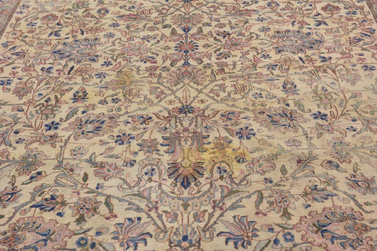 Detail image of 8' 3 x 11' 10 Hand Knotted Kerman Persian Wool Rug