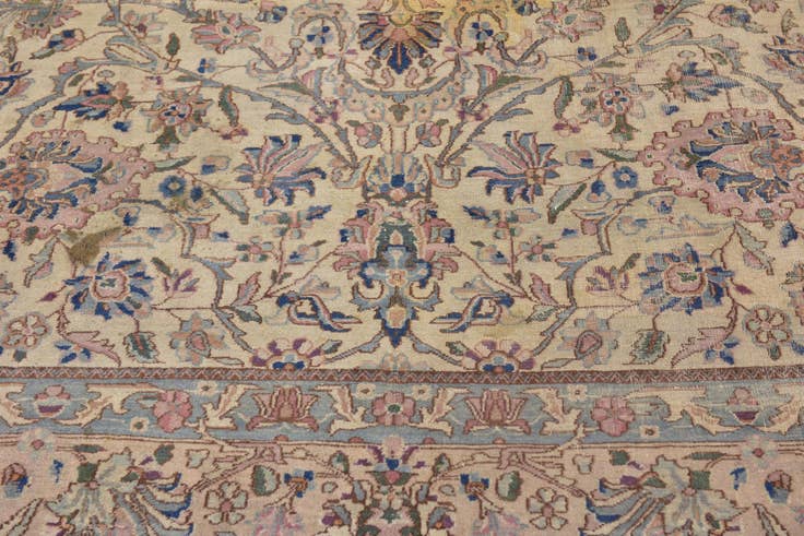 Detail image of 8' 3 x 11' 10 Hand Knotted Kerman Persian Wool Rug