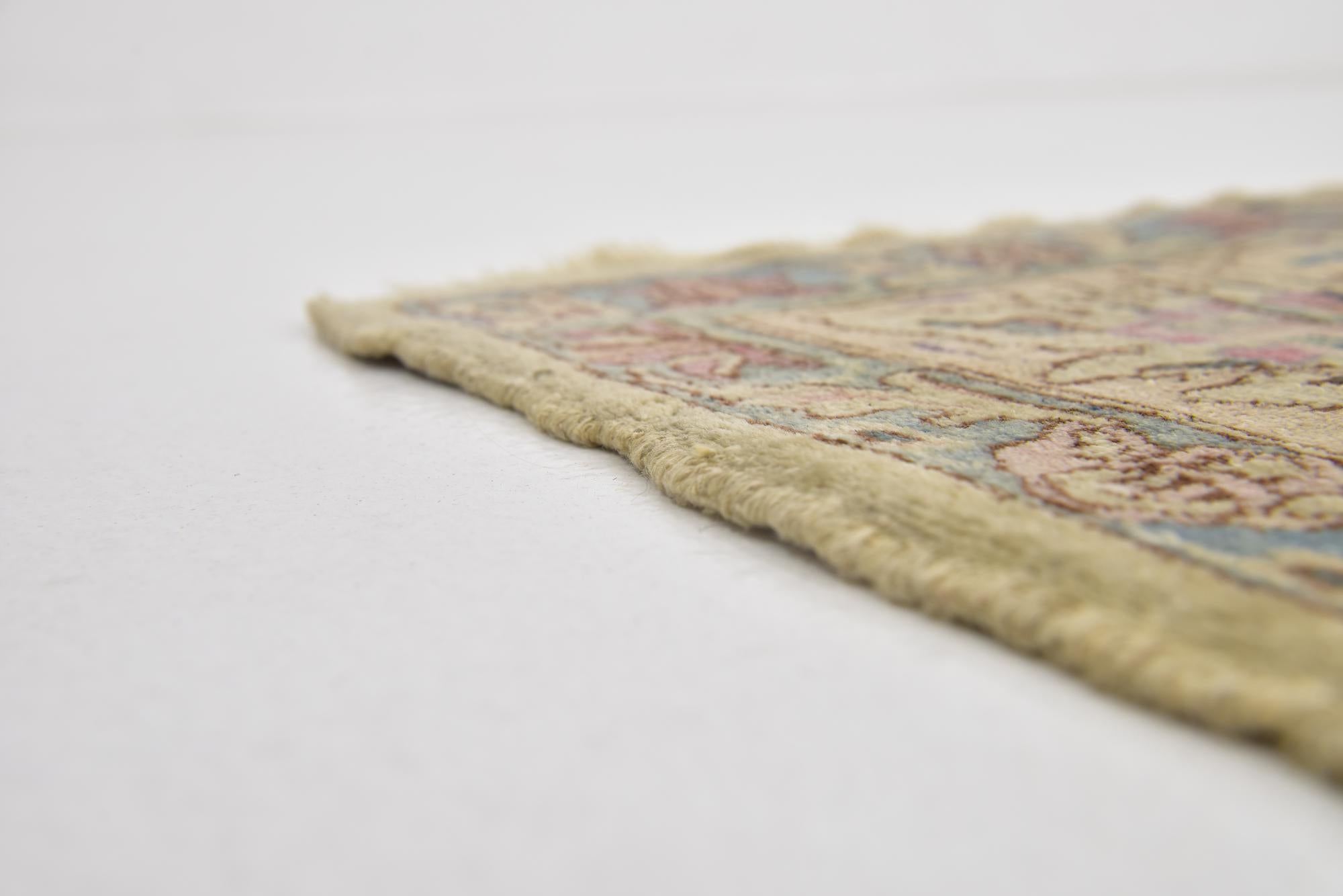 8' 3 x 11' 10 Hand Knotted Kerman Persian Wool Rug
