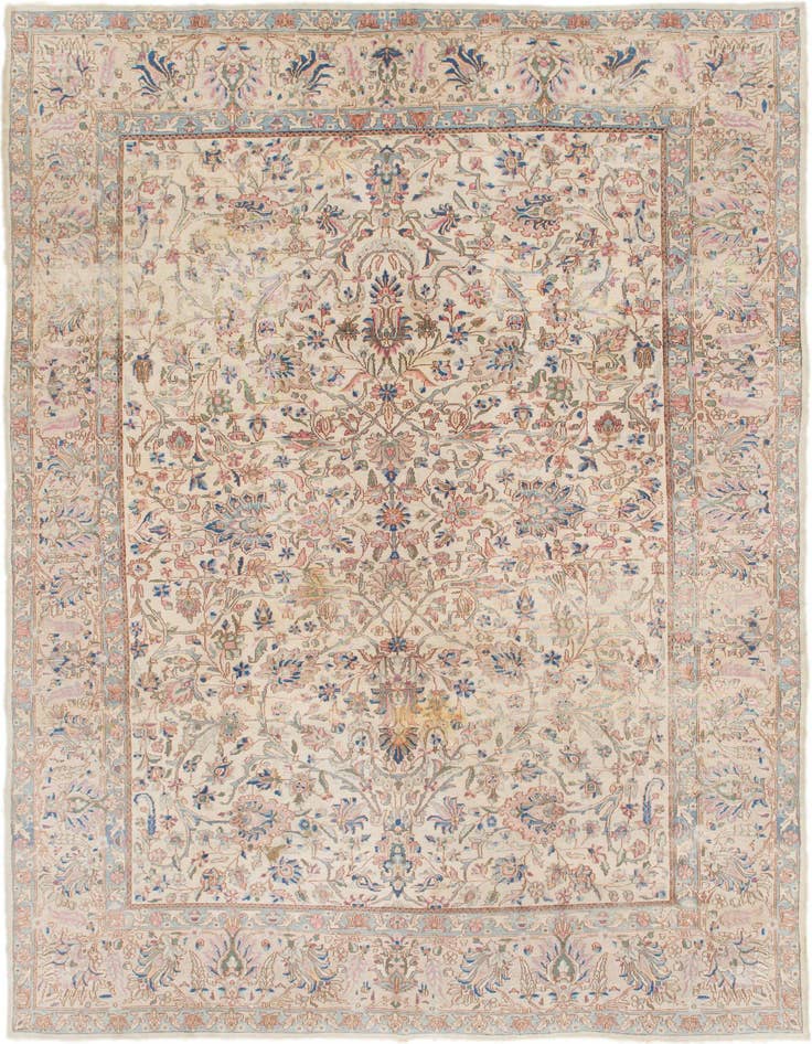 Detail image of 8' 3 x 11' 10 Hand Knotted Kerman Persian Wool Rug