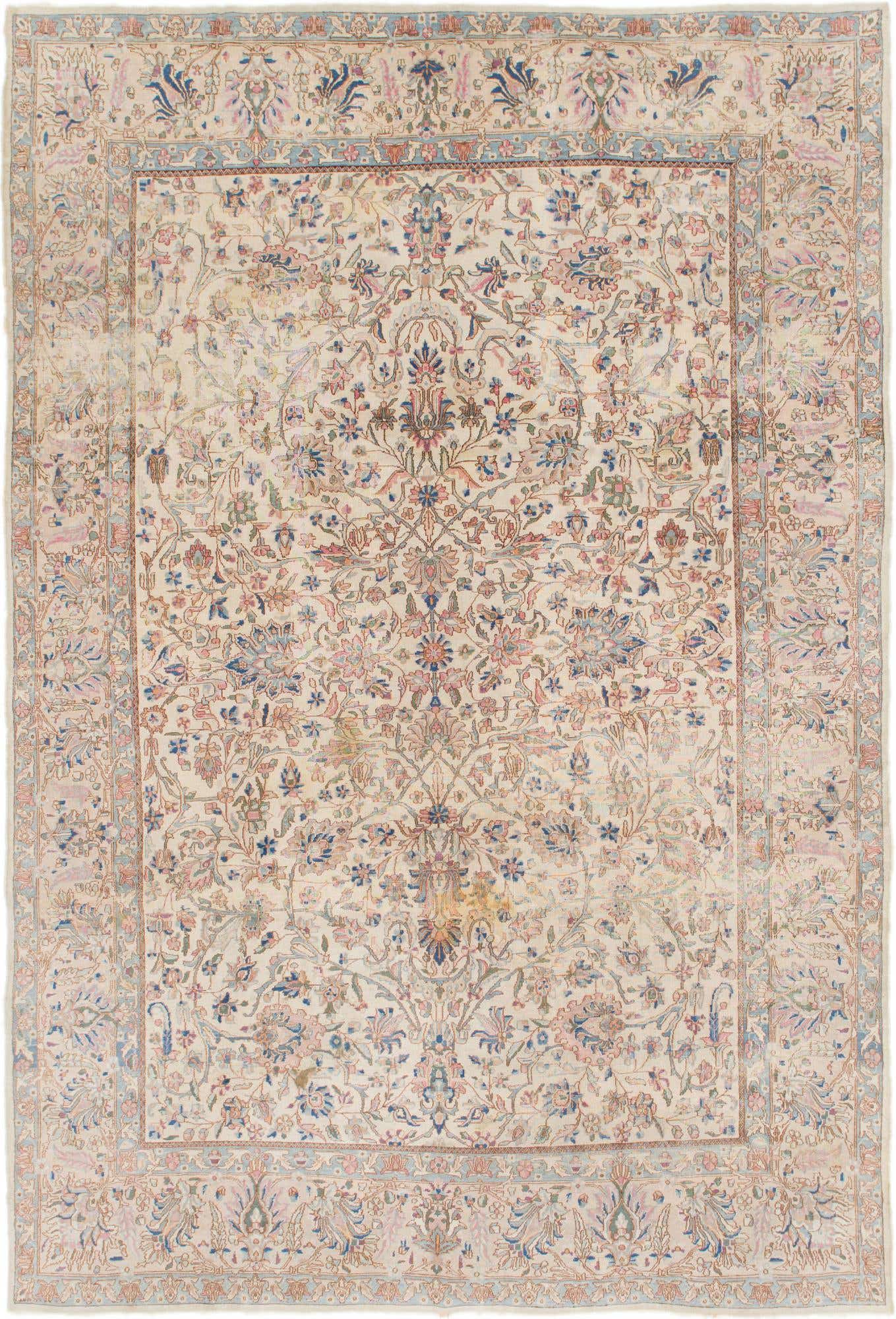8' 3 x 11' 10 Hand Knotted Kerman Persian Wool Rug
