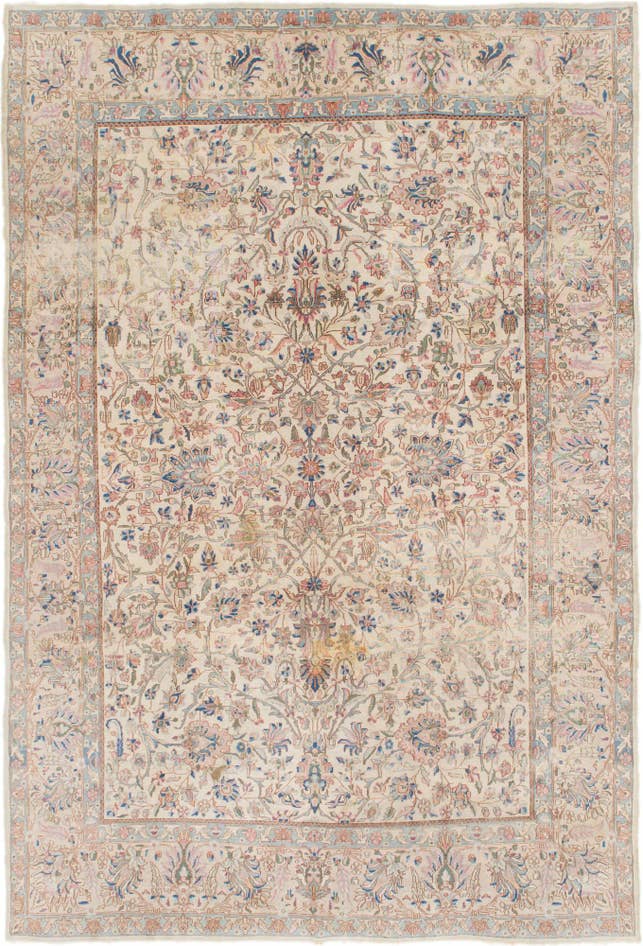 Detail image of 8' 3 x 11' 10 Hand Knotted Kerman Persian Wool Rug