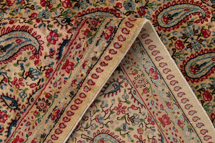 9' 11 x 13' 7 Hand Knotted Kerman Persian Wool Rug