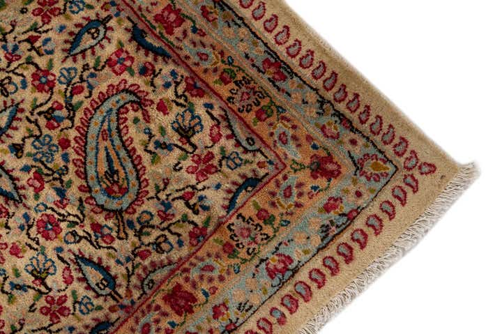 9' 11 x 13' 7 Hand Knotted Kerman Persian Wool Rug