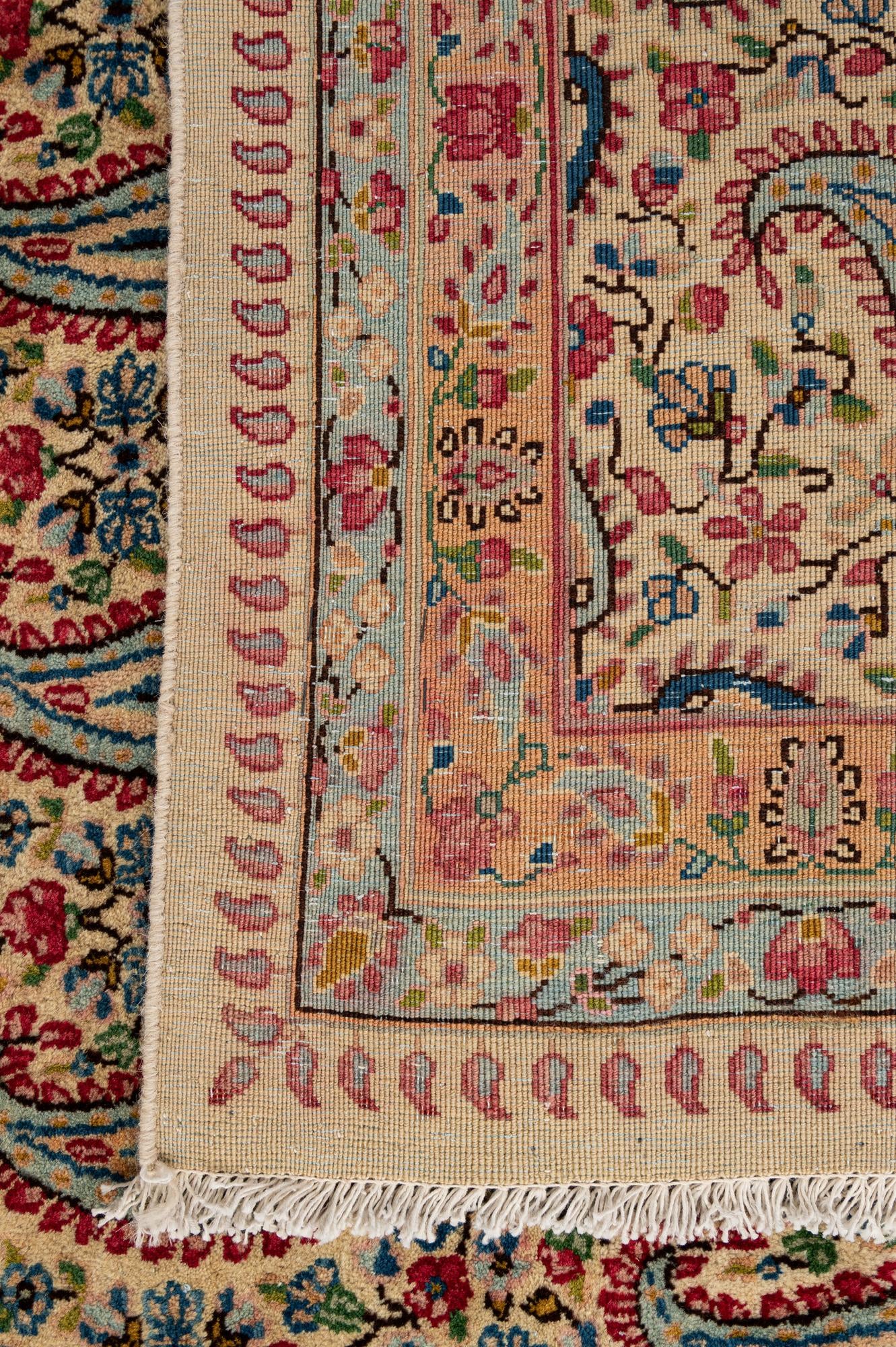 9' 11 x 13' 7 Hand Knotted Kerman Persian Wool Rug