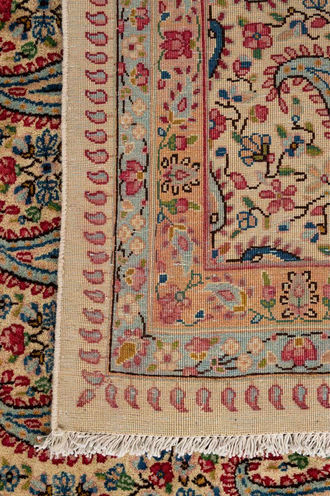 9' 11 x 13' 7 Hand Knotted Kerman Persian Wool Rug