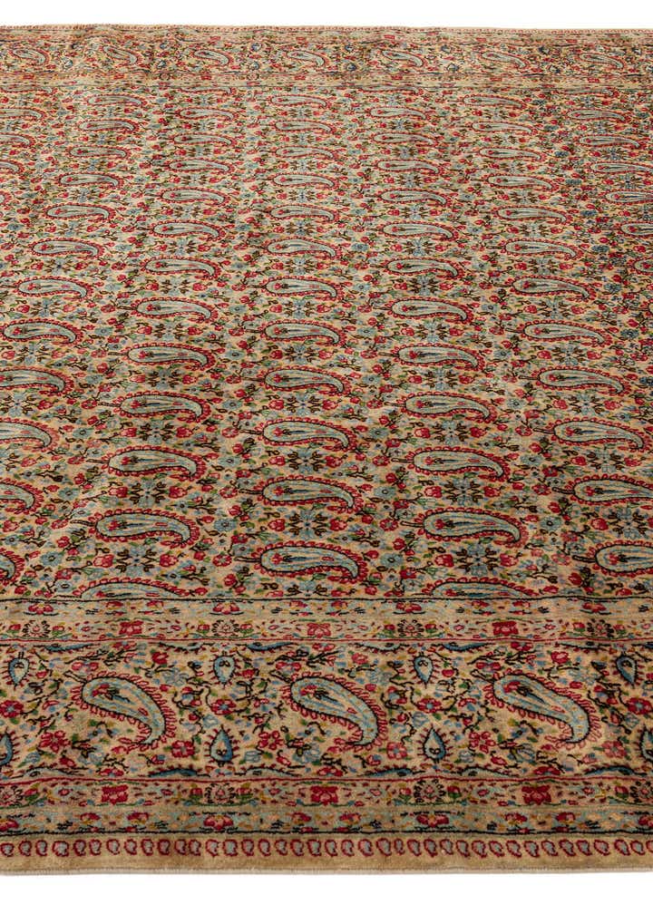 9' 11 x 13' 7 Hand Knotted Kerman Persian Wool Rug