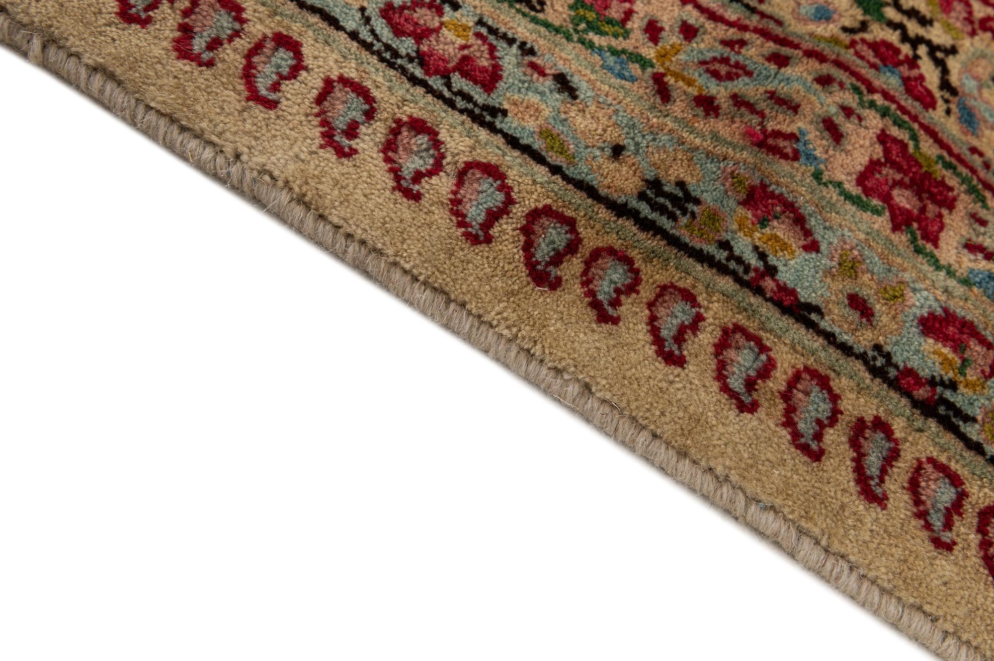 9' 11 x 13' 7 Hand Knotted Kerman Persian Wool Rug