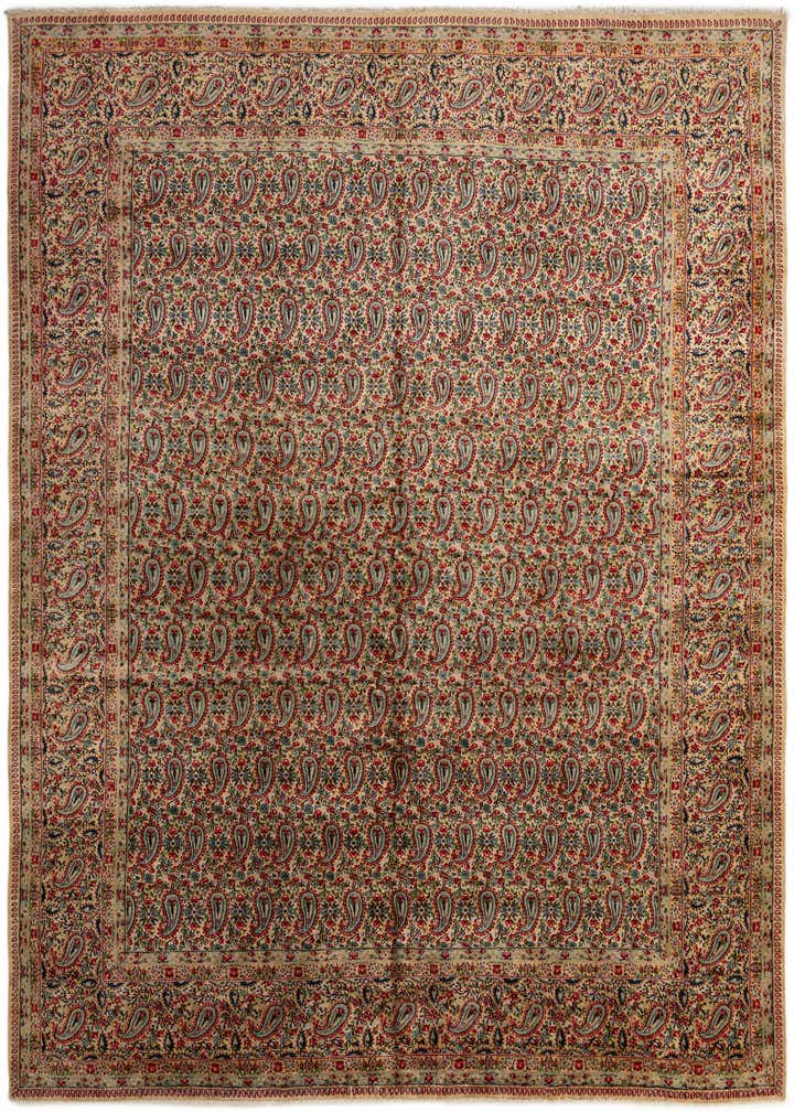 9' 11 x 13' 7 Hand Knotted Kerman Persian Wool Rug