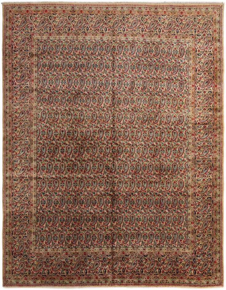 Detail image of 9' 11 x 13' 7 Hand Knotted Kerman Persian Wool Rug