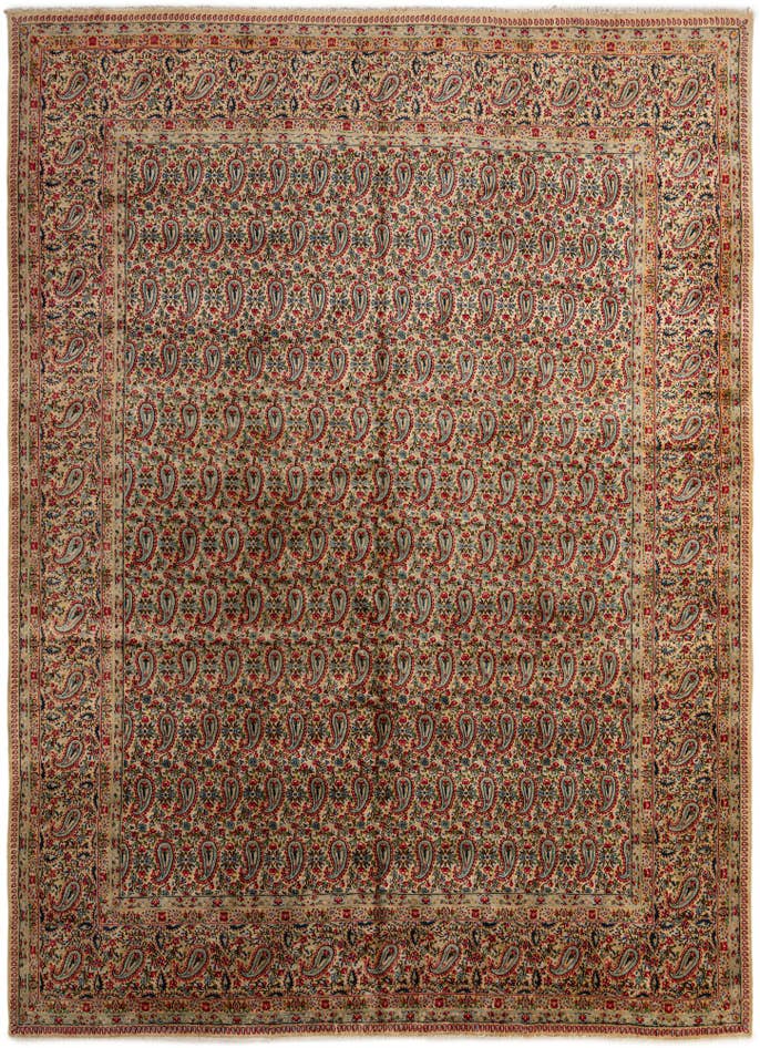 Detail image of 9' 11 x 13' 7 Hand Knotted Kerman Persian Wool Rug