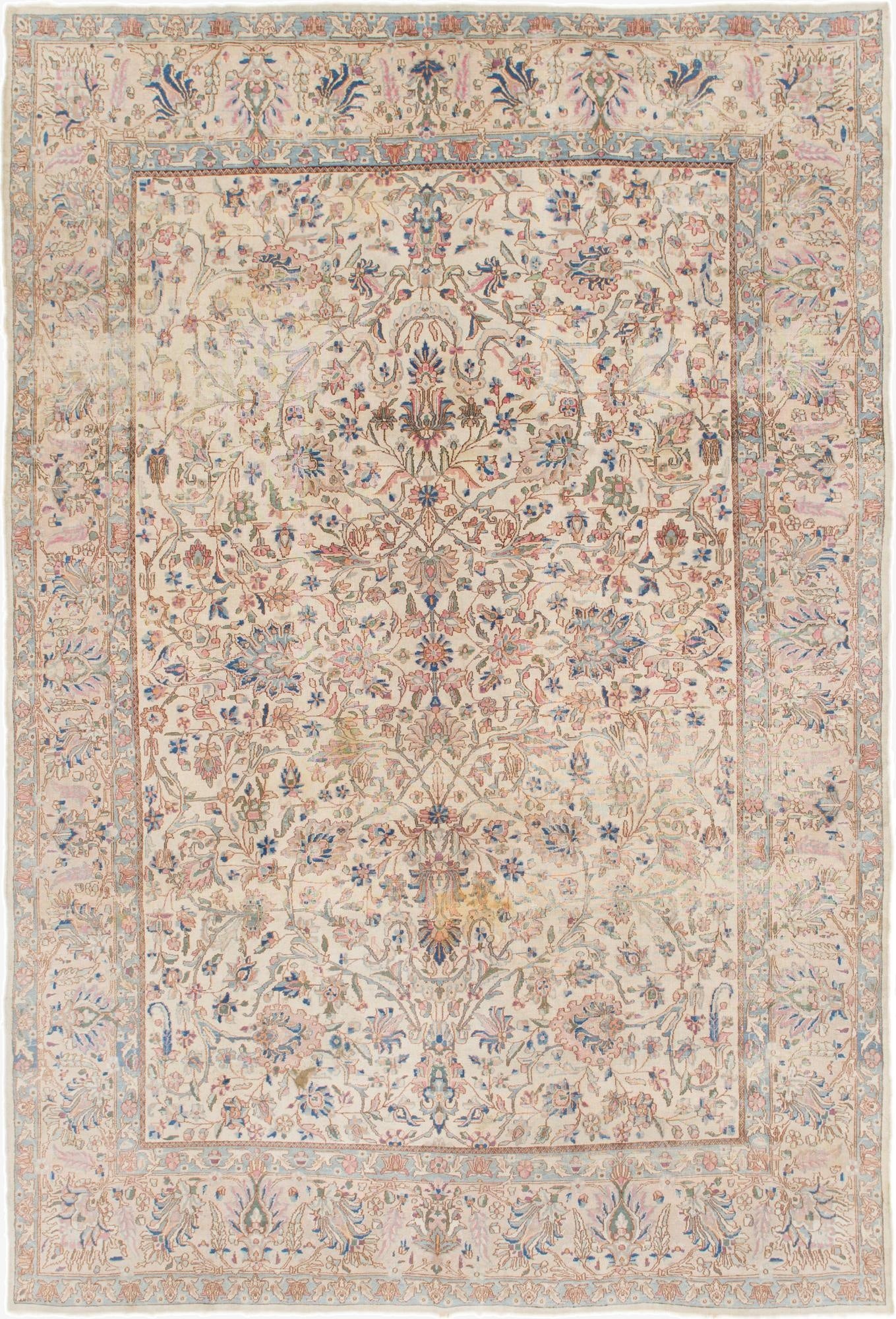 8' 3 x 11' 10  Hand Knotted Kerman Persian Wool Rug