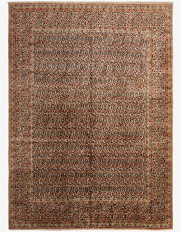 9' 11 x 13' 7 Hand Knotted Kerman Persian Wool Rug