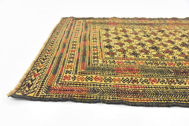 4' 2 x 5' 8 Hand Woven Kilim Afghan Wool Rug